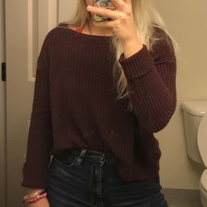 Brandy Melville Burgundy Knit Sweater